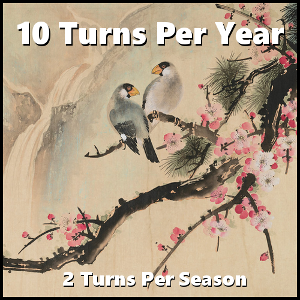 Ten turns per year logo